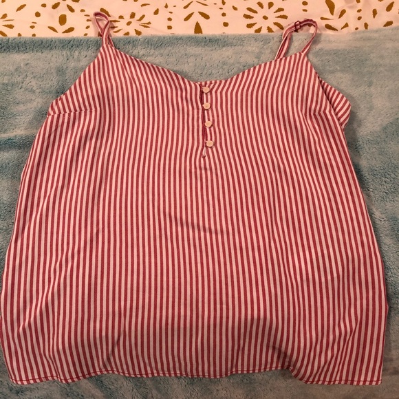 White and Red Striped Cami - Picture 2 of 2